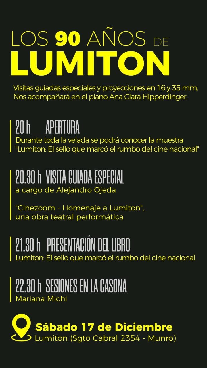 Evento especial: LOS 90 AÑOS DE LUMITON